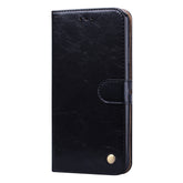 Business Style Oil Wax Texture Horizontal Flip Leather Case with Holder & Card Slots & Wallet